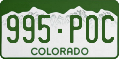 CO license plate 995POC