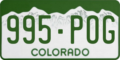 CO license plate 995POG