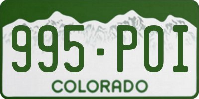 CO license plate 995POI