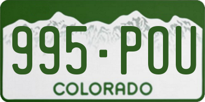 CO license plate 995POU