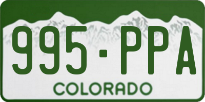 CO license plate 995PPA