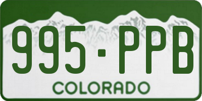 CO license plate 995PPB