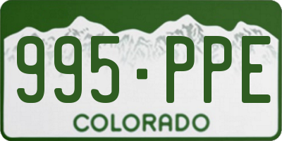 CO license plate 995PPE
