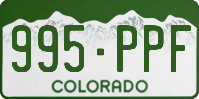 CO license plate 995PPF
