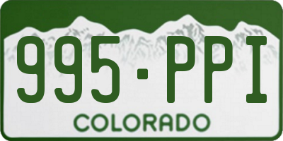 CO license plate 995PPI