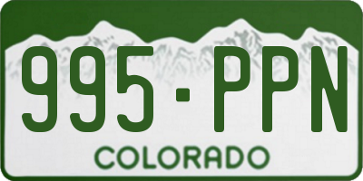 CO license plate 995PPN
