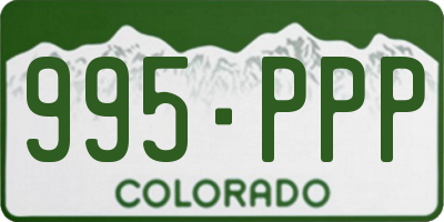 CO license plate 995PPP