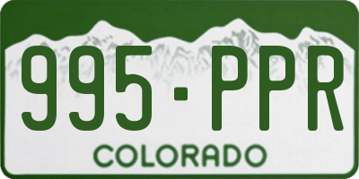 CO license plate 995PPR