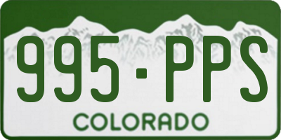 CO license plate 995PPS