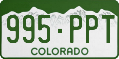 CO license plate 995PPT