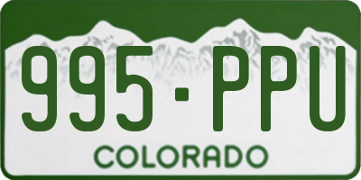 CO license plate 995PPU