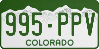 CO license plate 995PPV