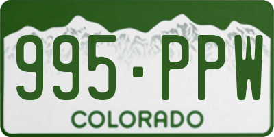 CO license plate 995PPW