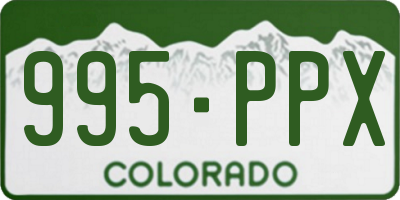 CO license plate 995PPX