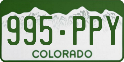 CO license plate 995PPY