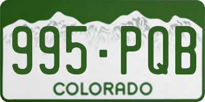 CO license plate 995PQB