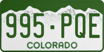 CO license plate 995PQE