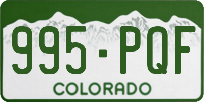 CO license plate 995PQF