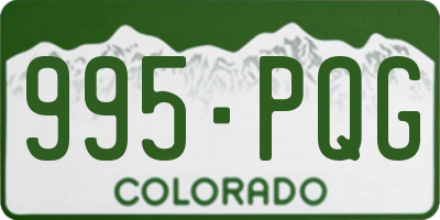 CO license plate 995PQG