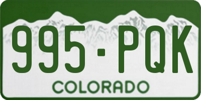 CO license plate 995PQK
