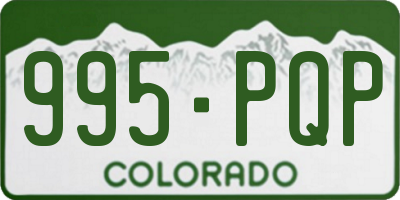 CO license plate 995PQP