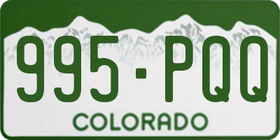 CO license plate 995PQQ