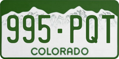 CO license plate 995PQT