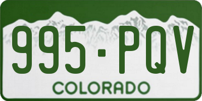 CO license plate 995PQV