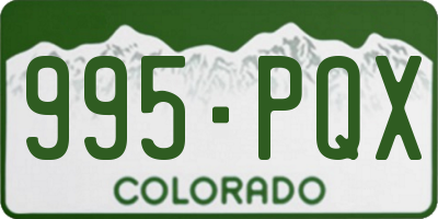 CO license plate 995PQX