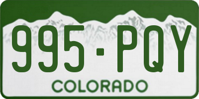 CO license plate 995PQY