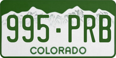 CO license plate 995PRB