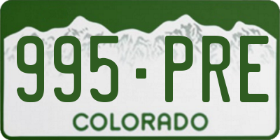 CO license plate 995PRE