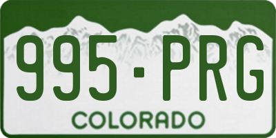 CO license plate 995PRG