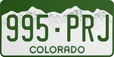 CO license plate 995PRJ