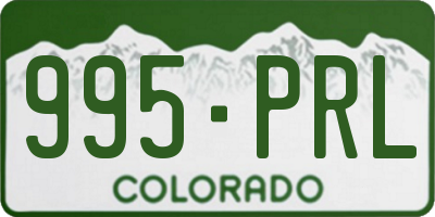 CO license plate 995PRL