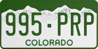 CO license plate 995PRP
