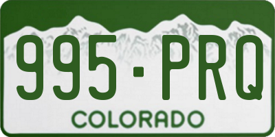 CO license plate 995PRQ