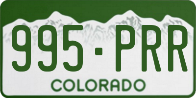 CO license plate 995PRR