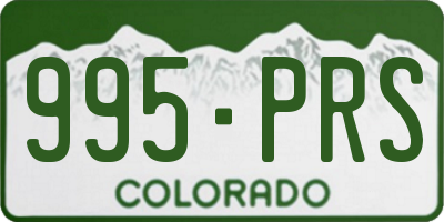 CO license plate 995PRS