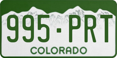 CO license plate 995PRT