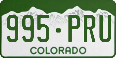 CO license plate 995PRU
