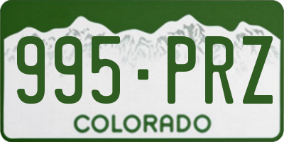 CO license plate 995PRZ