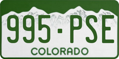 CO license plate 995PSE