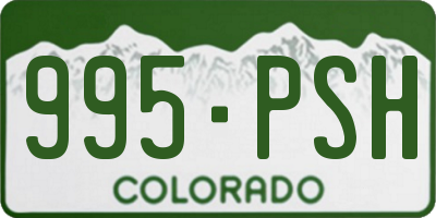 CO license plate 995PSH