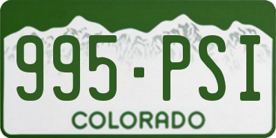 CO license plate 995PSI