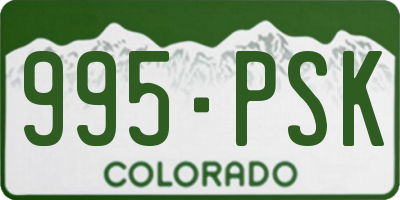 CO license plate 995PSK