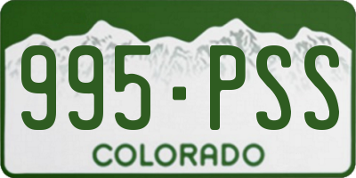 CO license plate 995PSS