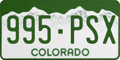 CO license plate 995PSX