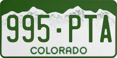 CO license plate 995PTA