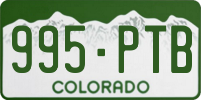 CO license plate 995PTB
